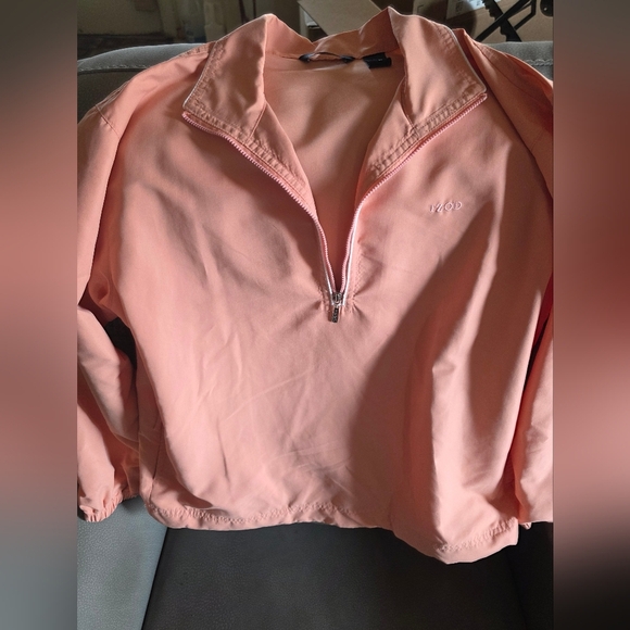 IZOD Activewear Quarter-Zip Pullover - Peach, Size M - Picture 2 of 4
